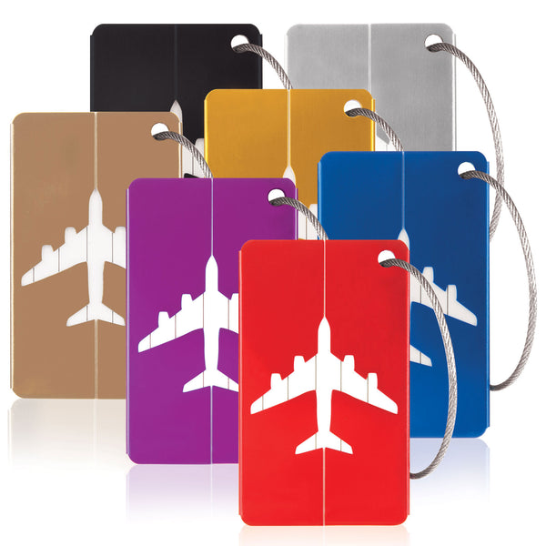 Aluminium luggage tags on sale