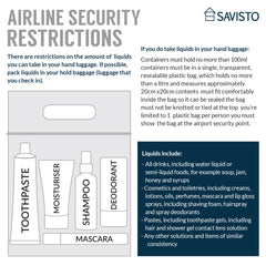 Savisto Airport Security Liquid Bags 5 Pack
